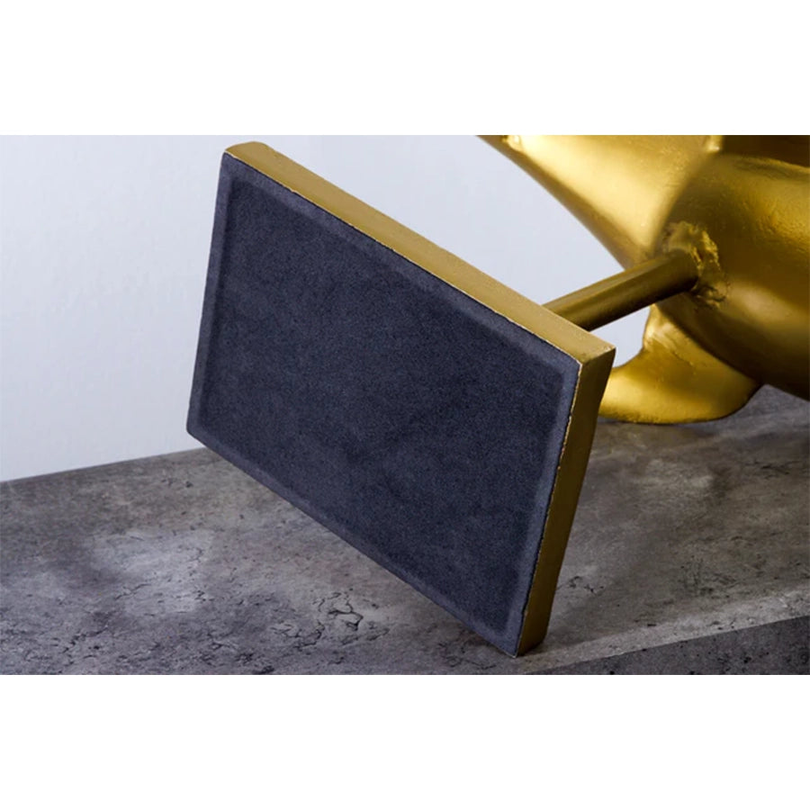 Sculptura gold din aluminiu 100 cm Hai