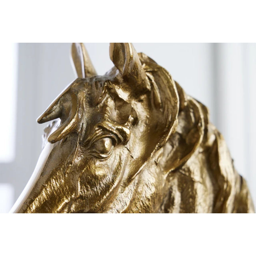 Sculptura gold din aluminiu 40 cm Caballo