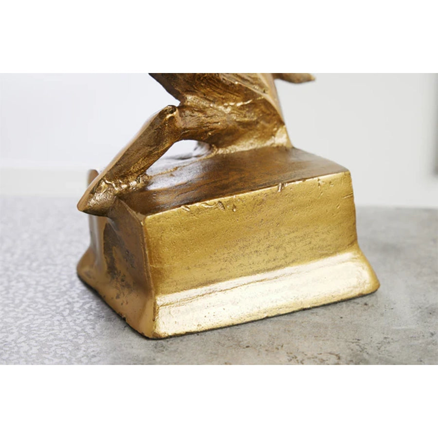 Sculptura gold din aluminiu 40 cm Caballo