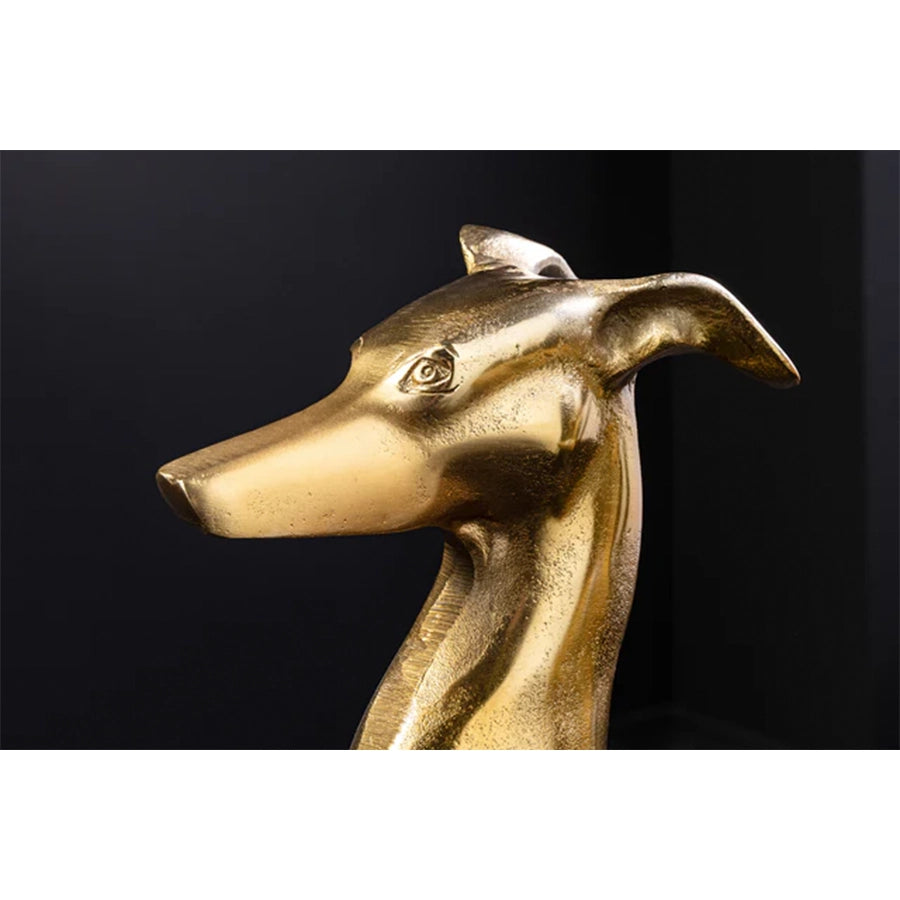 Sculptura gold din metal Greyhound