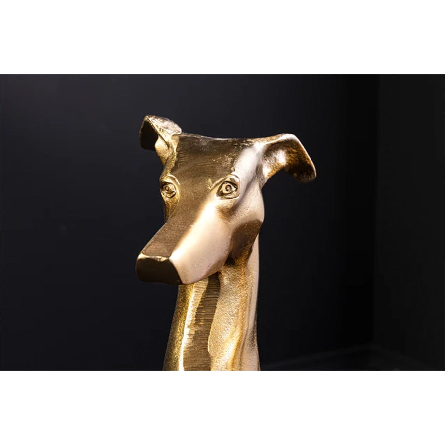 Sculptura gold din metal Greyhound