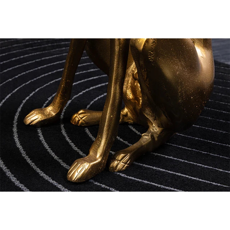 Sculptura gold din metal Greyhound