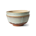 Set de 2 boluri multicolore din ceramica 70s Verge