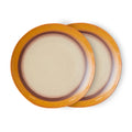 Set de 2 farfurii pentru cina 70s Coconut