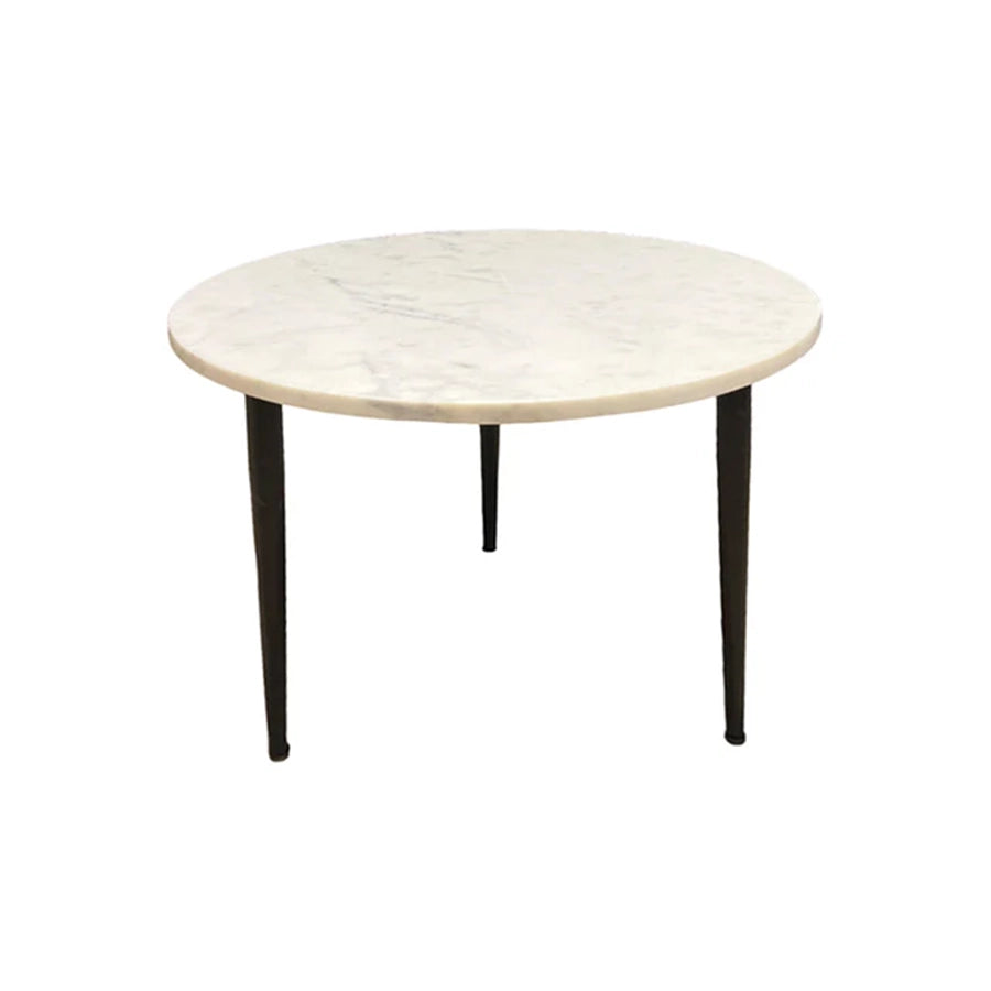 Set de 2 masute din lemn si marmura Adlon