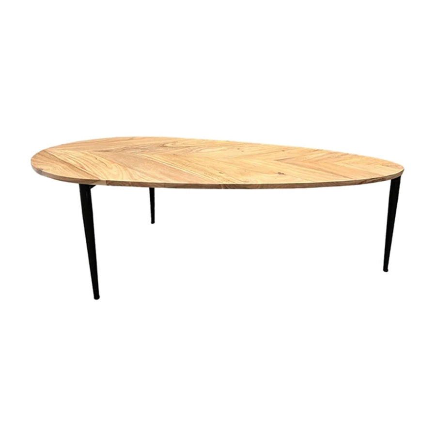 Set de 2 masute din lemn si marmura Adlon