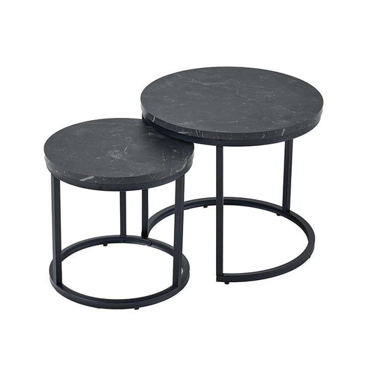 Set de 2 mese cafea negre Elegance S Invicta Interior - Poetic Store