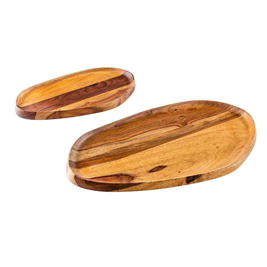 Set de 2 tavi maro din lemn Sheesham Invicta Interior - Poetic Store