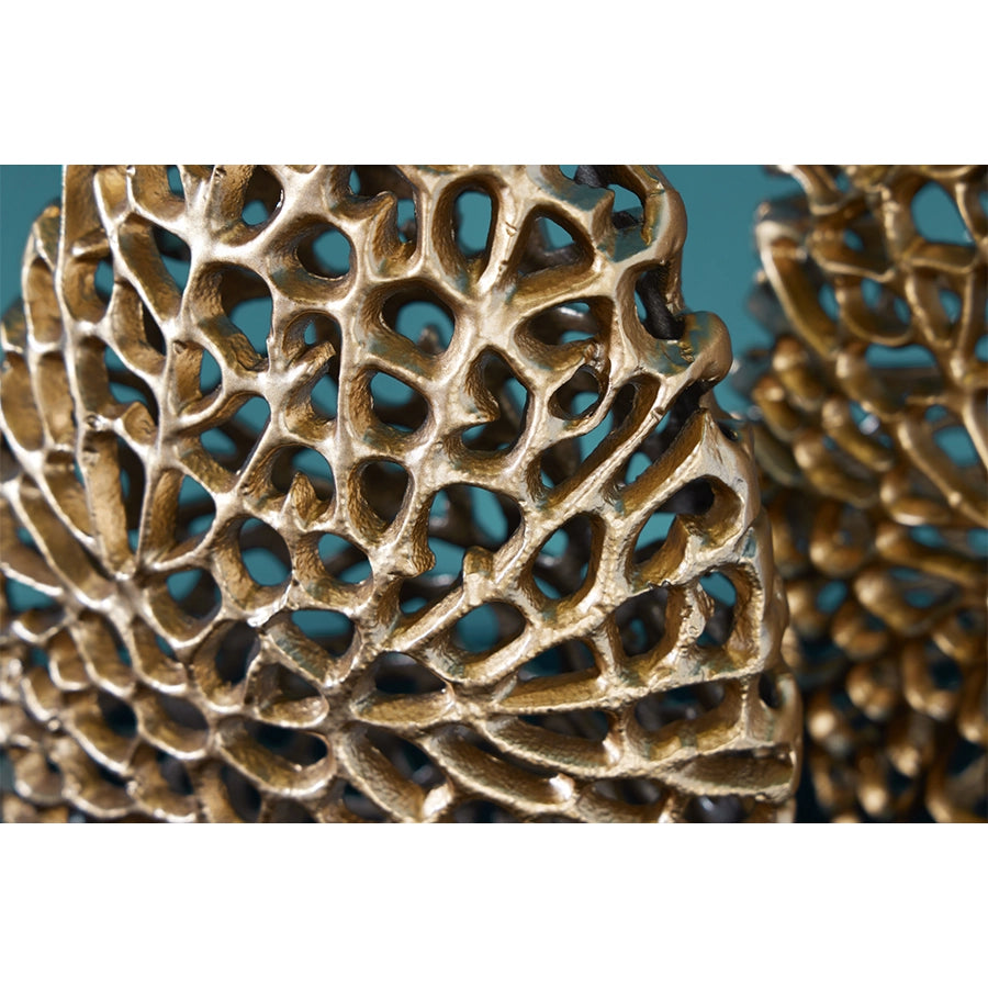 Set de 2 vaze gold din metal Leaf Invicta Interior