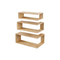 Set de 3 rafturi de colt din lemn natural Surreal