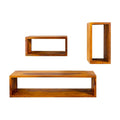 Set de 3 rafturi de perete din lemn Hemingway