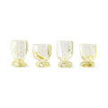 Set de 4 pahare galbene din sticla Peridot Citrine