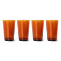 Set de 4 pahare maro amber din sticla 70s Tea
