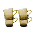 Set de 4 pahare maro din sticla Coffee Cups