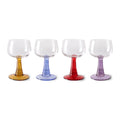 Set de 4 pahare multicolore pentru vin Swirl High