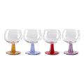 Set de 4 pahare multicolore pentru vin Swirl Low