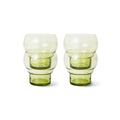 Set de 4 pahare verzi din sticla 70s Bulb