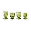 Set de 4 pahare verzi din sticla Emerald