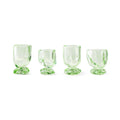 Set de 4 pahare verzi din sticla Peridot