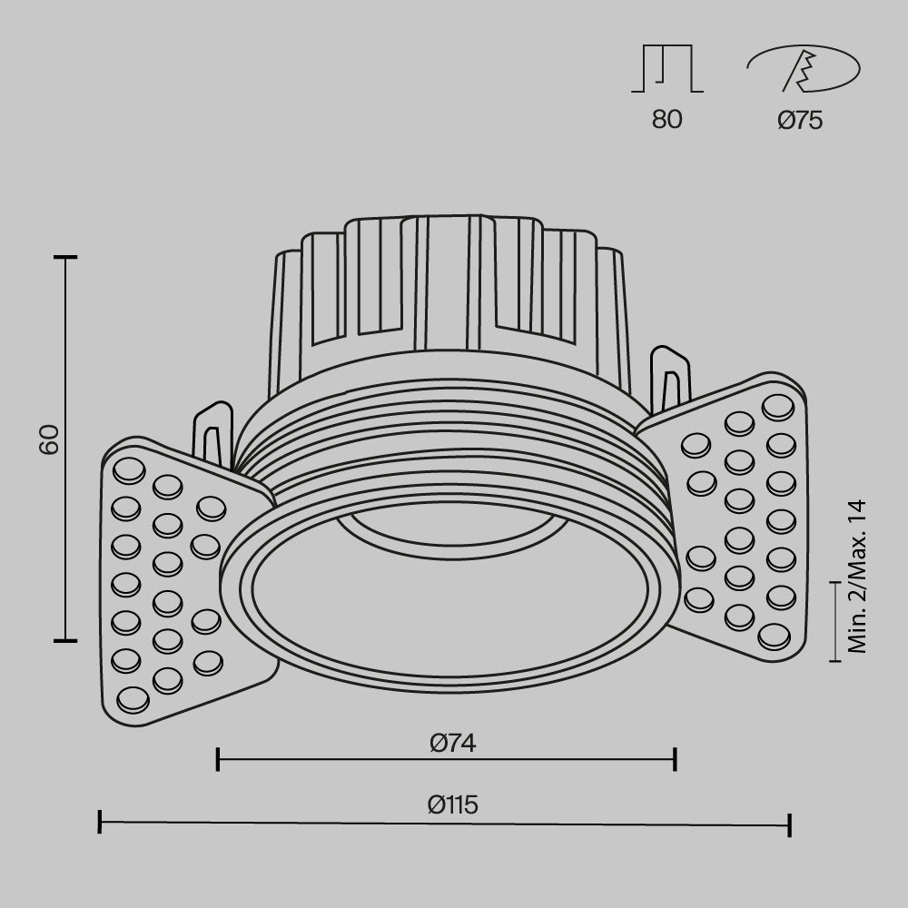 Spot alb din metal Downlight Maytoni