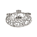 Suport silver pentru lumanari 38 cm Abstract