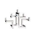 Suport silver pentru lumanari din metal Abstract
