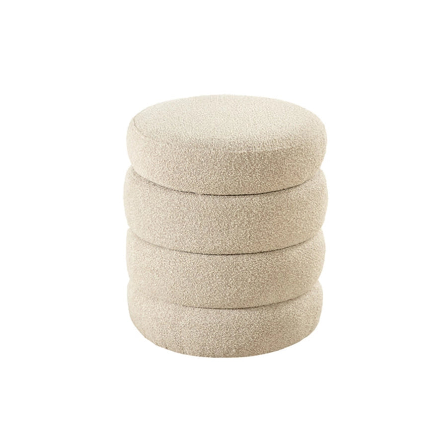 Taburet grej din material buclat 50 cm Voque