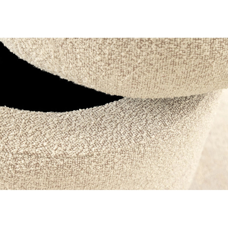 Taburet grej din material buclat 50 cm Voque
