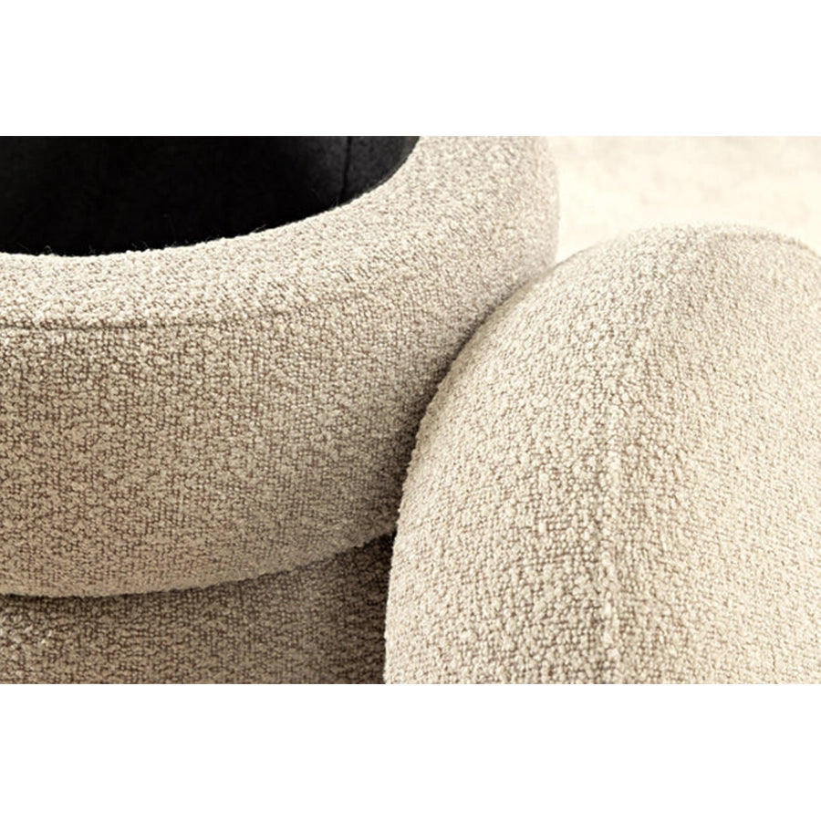 Taburet grej din material buclat 50 cm Voque
