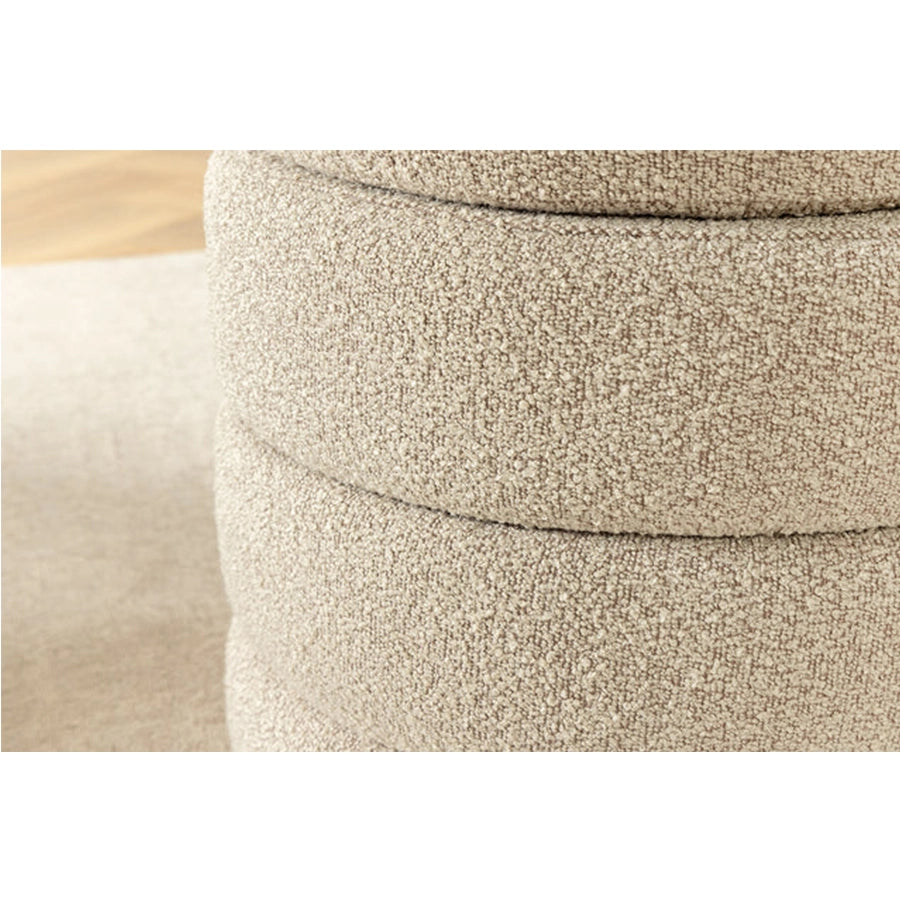 Taburet grej din material buclat 50 cm Voque