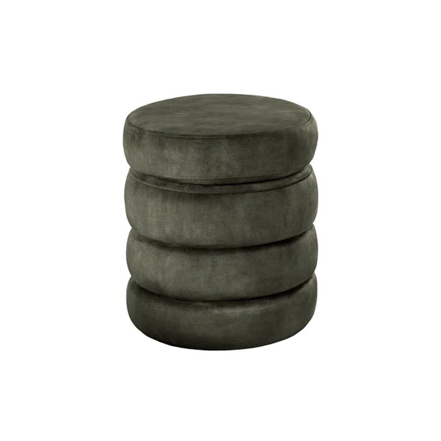 Taburet verde din catifea 50 cm Voque