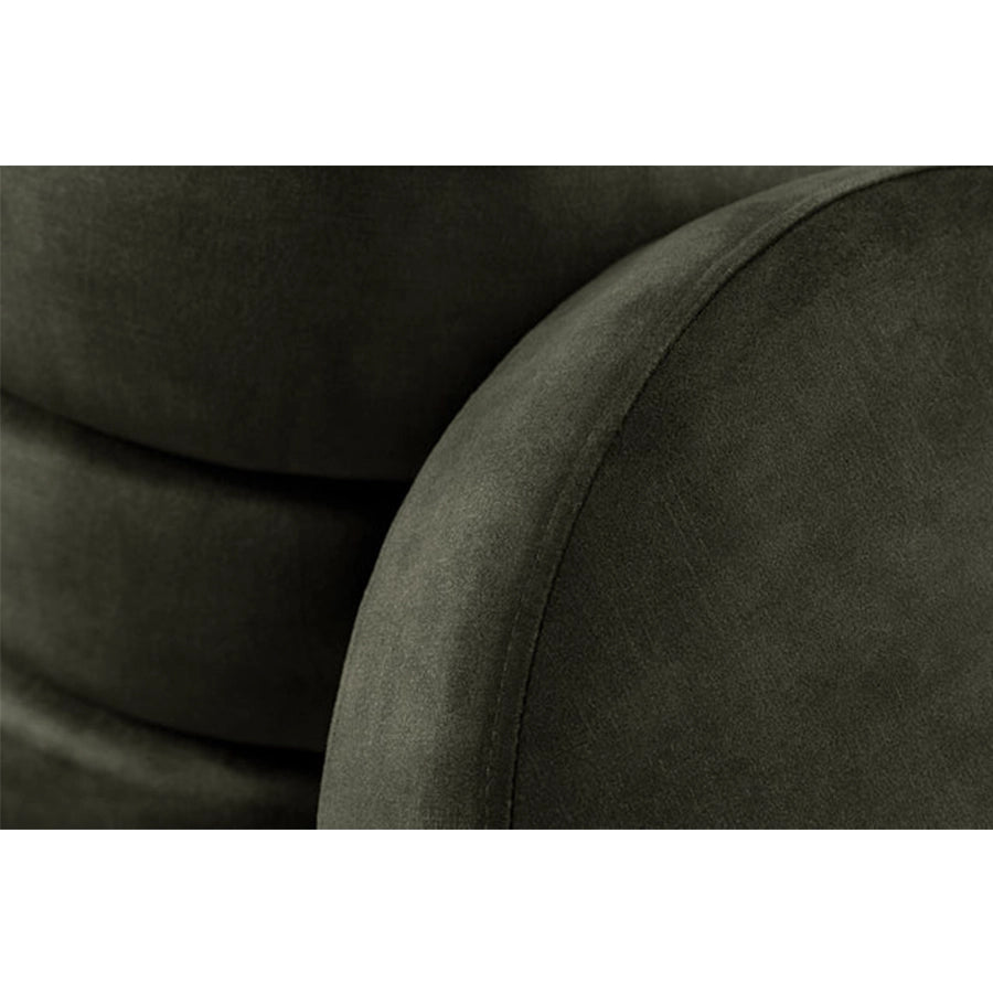 Taburet verde din catifea 50 cm Voque