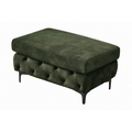 Taburet verde inchis din catifea Modern Barock