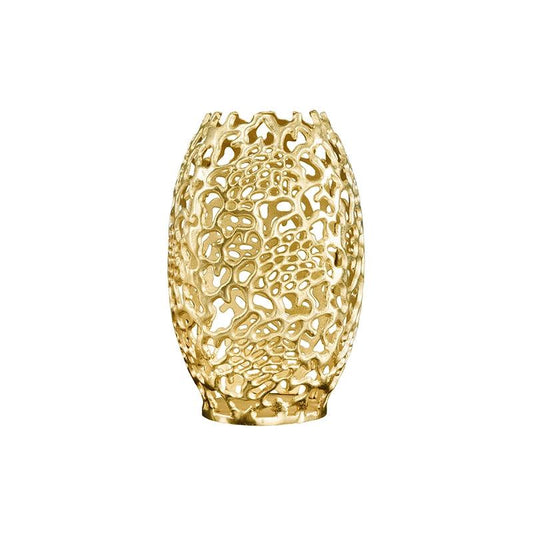 Vaza gold Abstract Leaf 50 cm Invicta Interior - Poetic Store