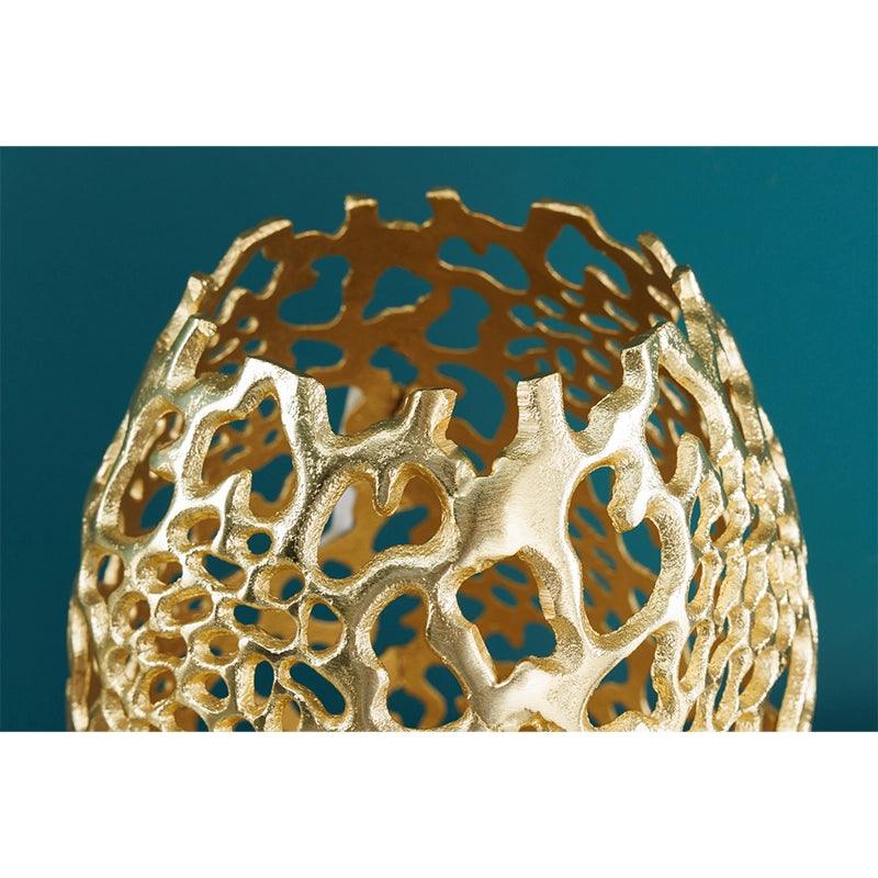 Vaza gold Abstract Leaf 50 cm Invicta Interior - Poetic Store