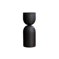 Vaza neagra din fier 70 cm Sandglass