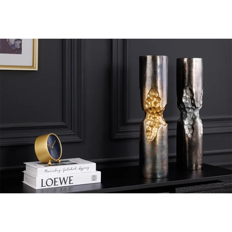 Vaza neagra silver din aluminiu Precious