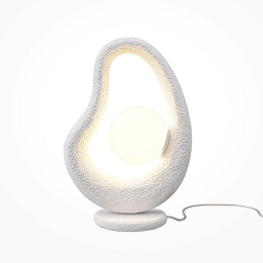 Veioza alba din din metal 38 cm Opus