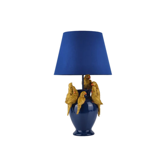 Veioza albastra din polirasina 50 cm Parrot