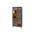 Vitrina inalta maro vintage din lemn Secrets
