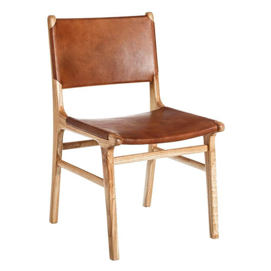 Scaun dining maro din piele Natural Denzzo