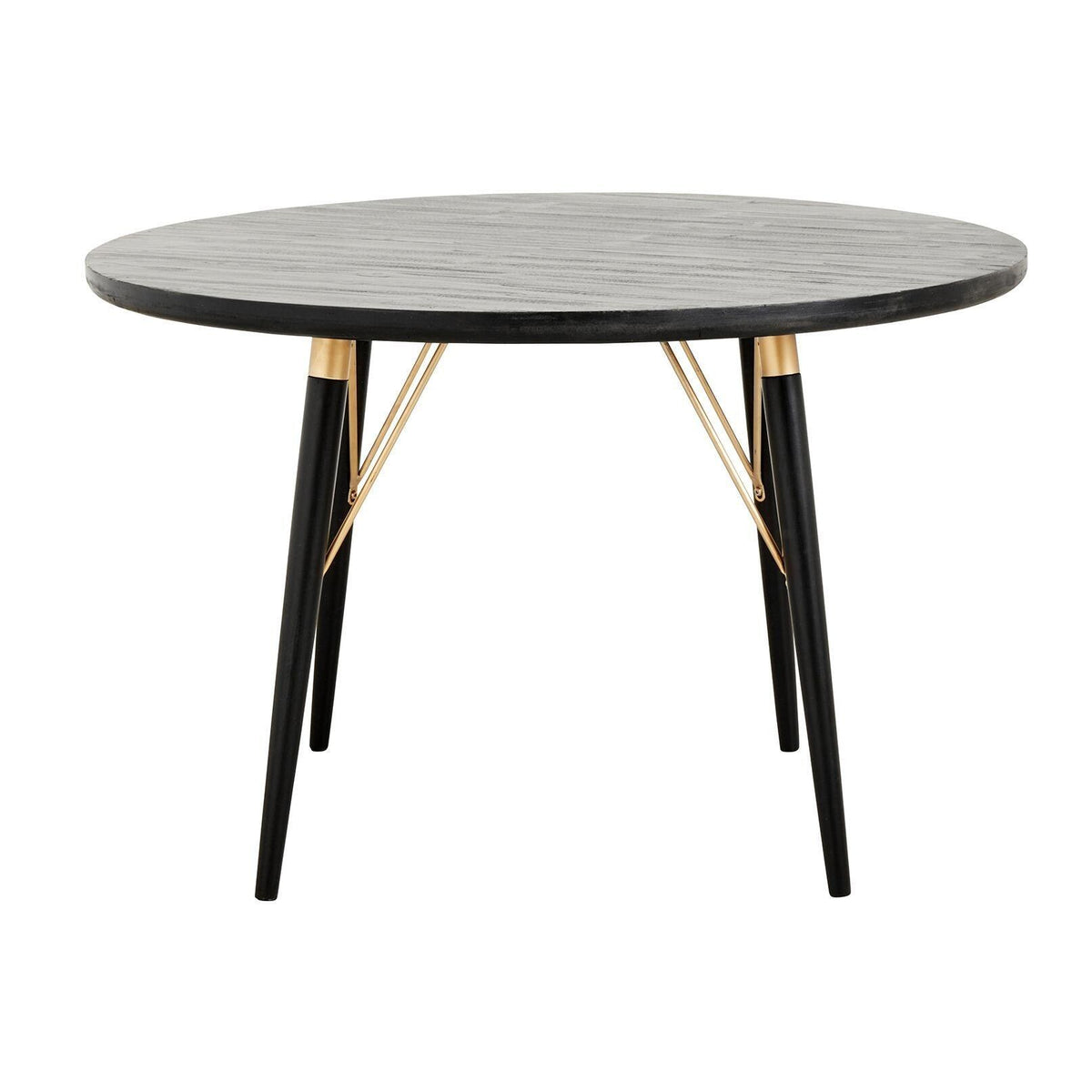 Masa rotunda din lemn negru 120 cm Nordal