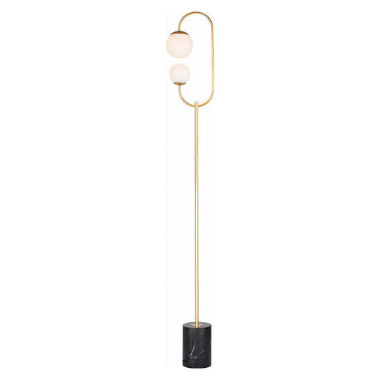 Lampadar gold din aluminiu si marmura Toro Maxlight