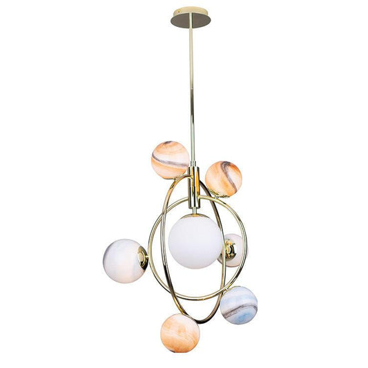Lustra gold din metal si sticla Cosmos Maxlight