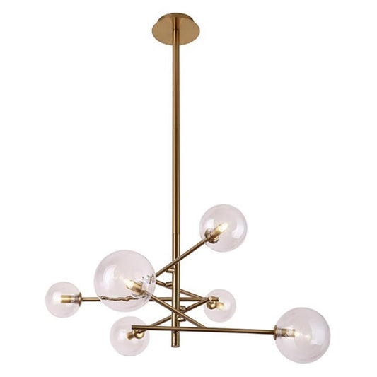 Candelabru din metal si sticla gold Lollipop