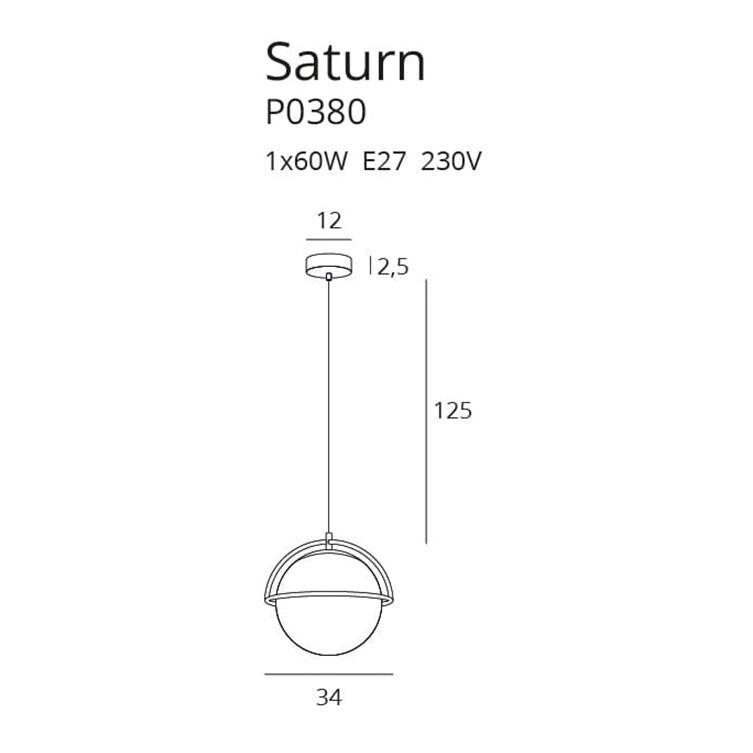 Lustra crom din metal si sticla Saturn Maxlight