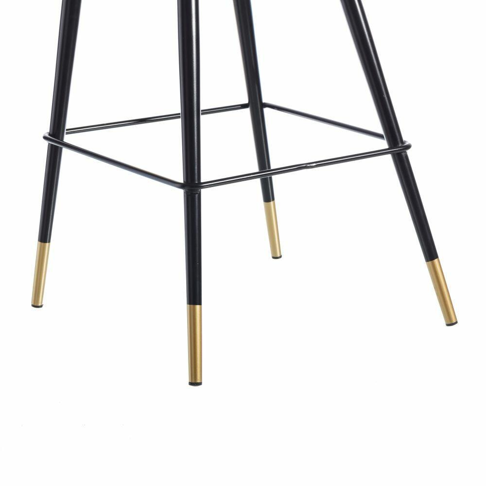 Scaun de bar maro din catifea IXIA