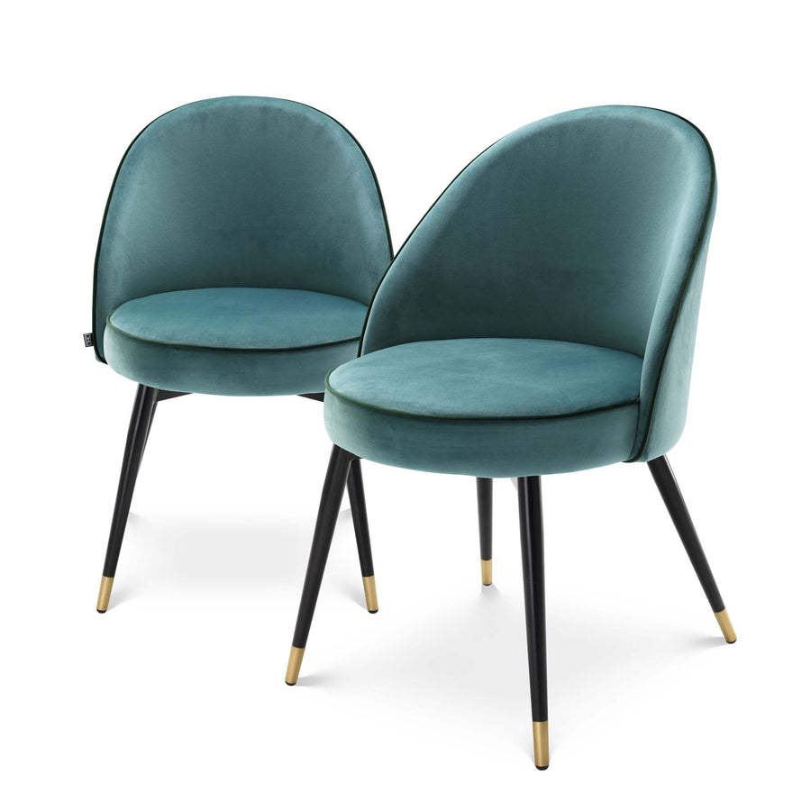 Set de 2 scaune dining turquoise Cooper Eichholtz
