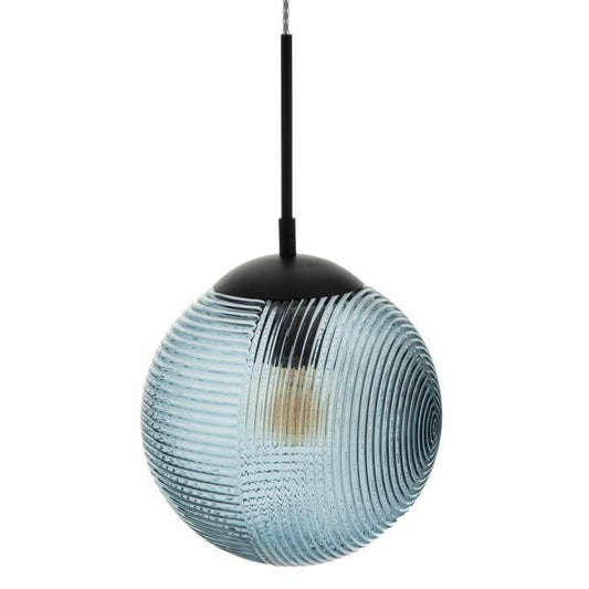 Lustra albastra din sticla si metal 43.4 cm IXIA