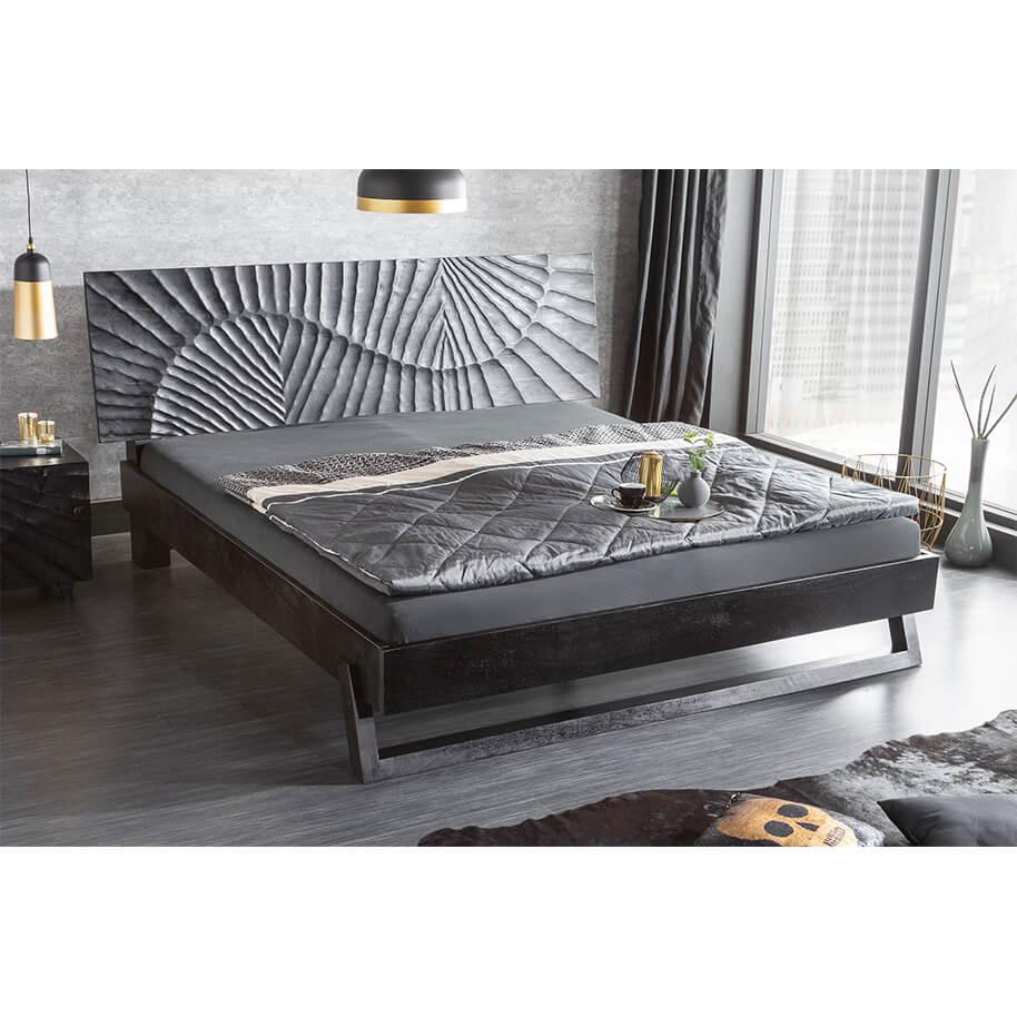 Cadru pat negru din lemn Scorpion Invicta Interior